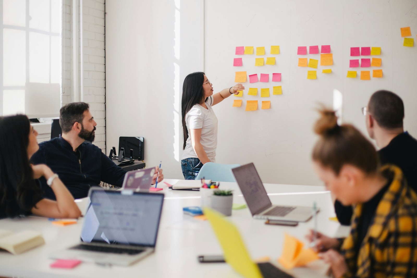 Brand strategy whiteboard session mapping positioning and audience priorities